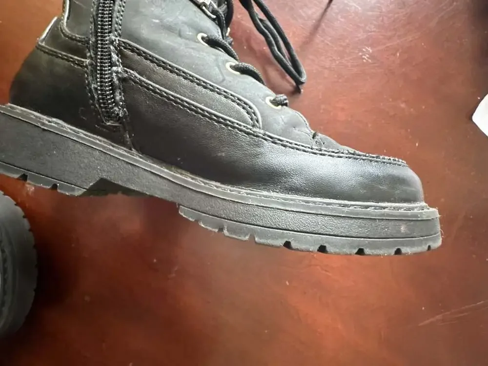 Marc Fisher Jade Emma Faux Leather Lace-Up Combat Hiker Boots - Kids Size 1
